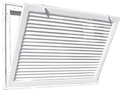 Truaire A290 30 X 24 Aluminum Fixed Bar Return Air Filter Grille White